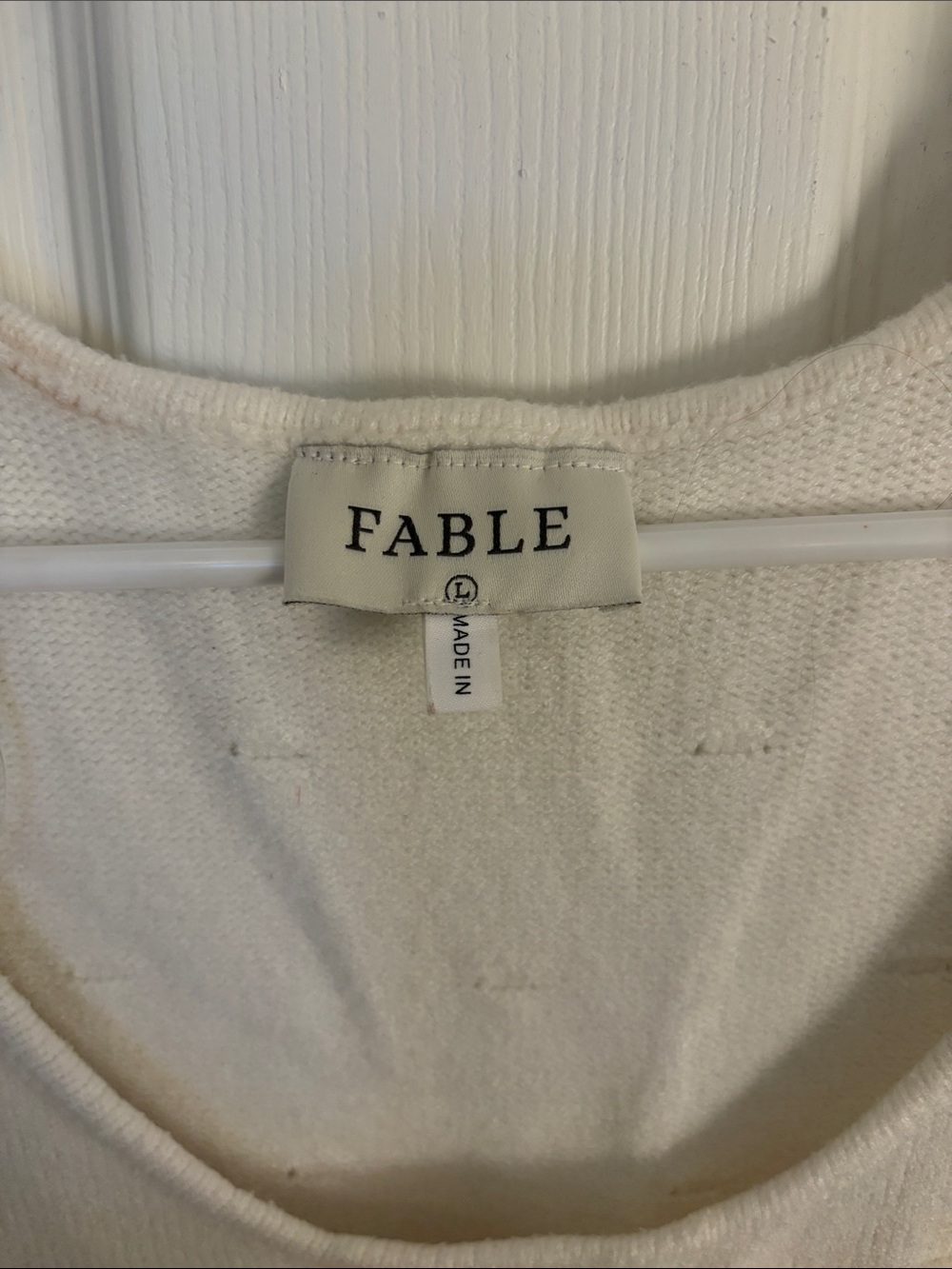 Fable Cream Textured Ruffle-Shoulder Knit Tank - Picture 2 of 4